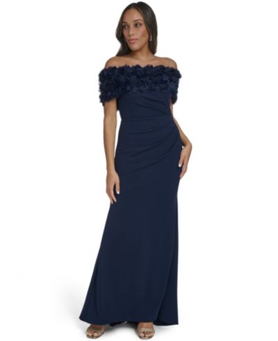 Женское вечернее платье Eliza J Women's Off-The-Shoulder Side-Ruched
