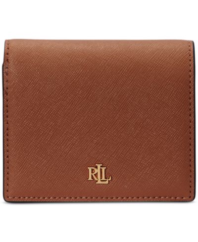 Компактный кожаный кошелек Lauren Ralph Lauren Crosshatch