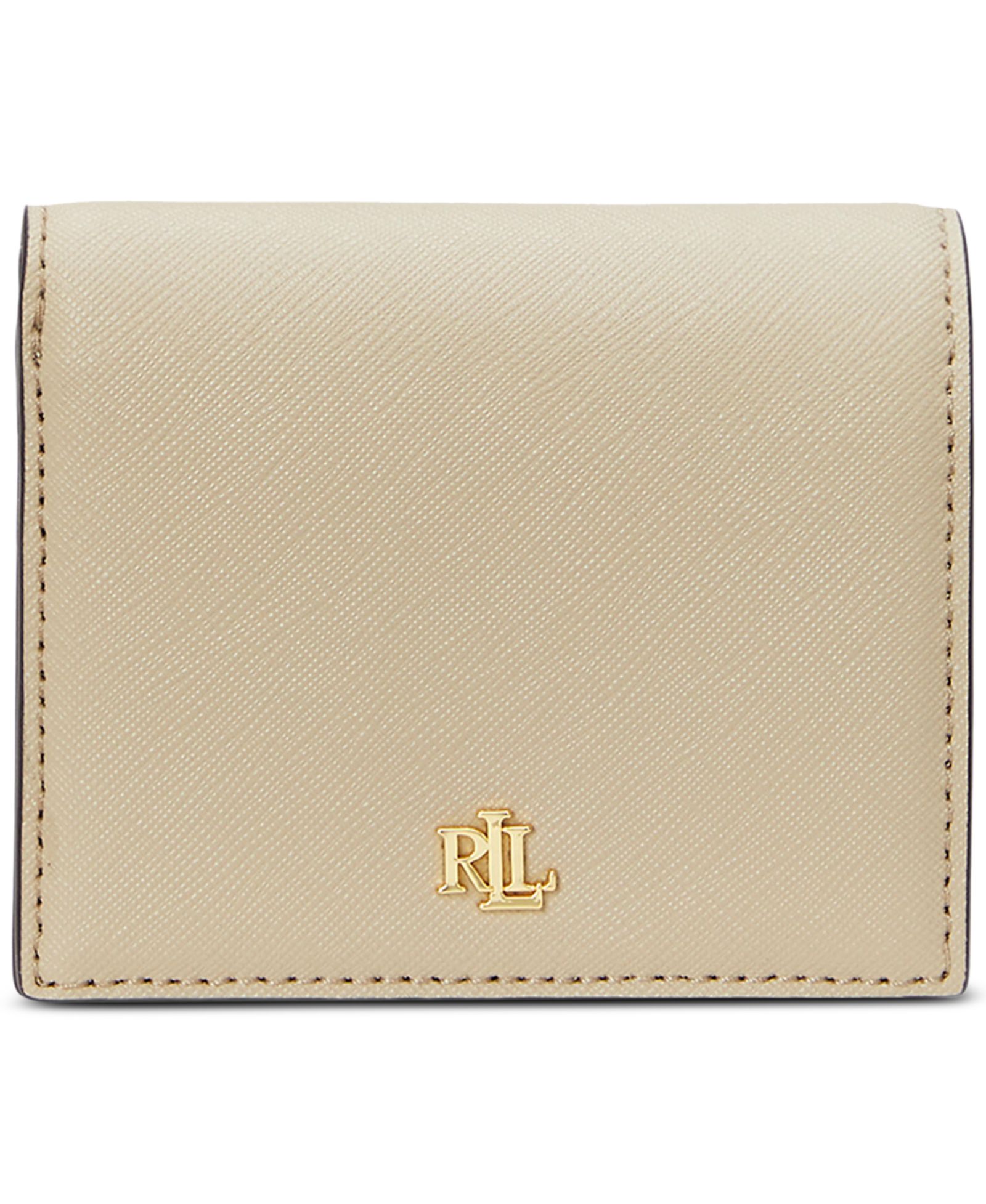 Lauren Ralph Lauren Crosshatch Leather Compact Wallet