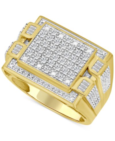 Кольцо Men's Diamond Statement (1/2 ct. t.w.) в 10k Yellow Gold