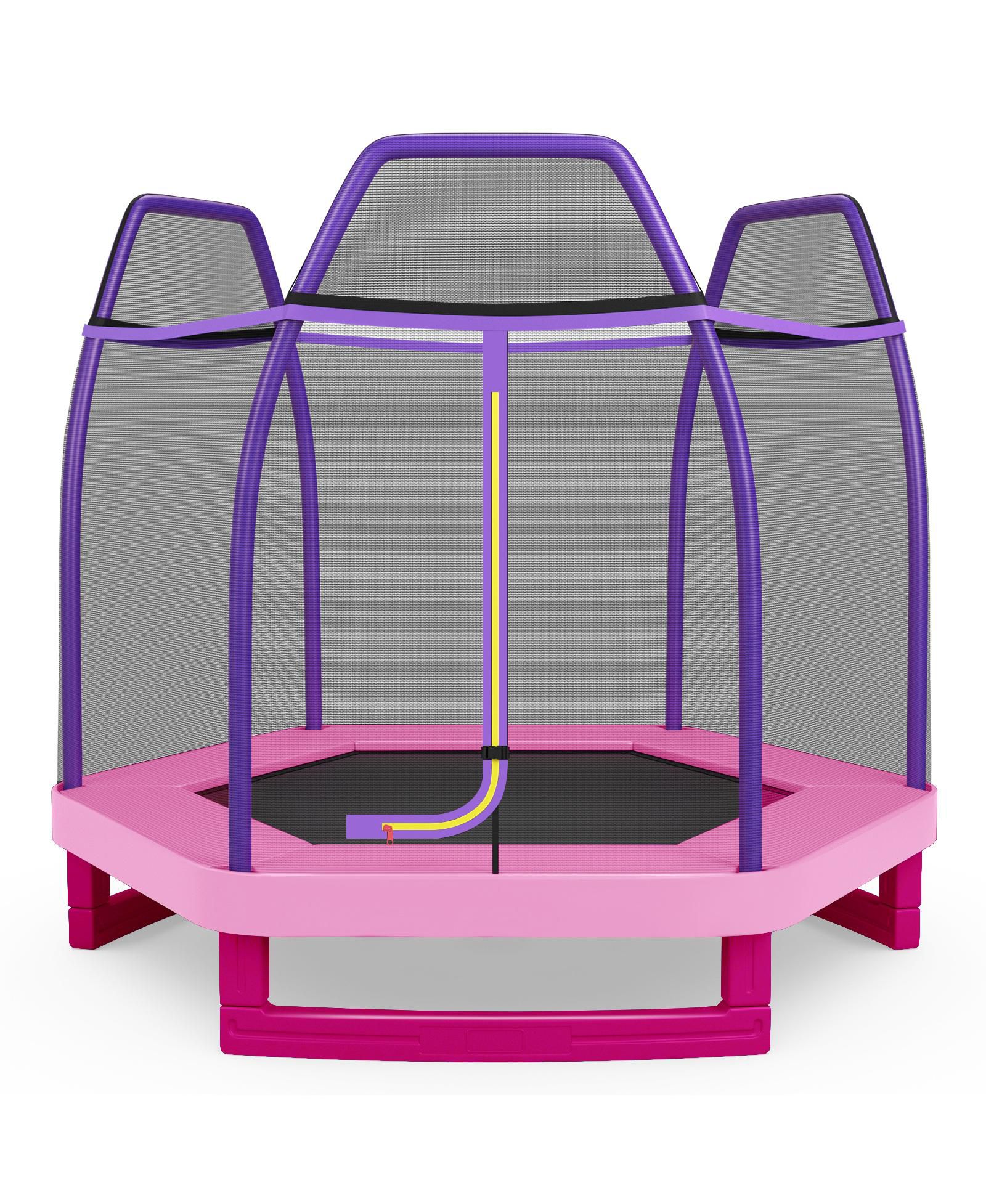 Детский батут SUGIFT 7 Feet Recreational Bounce Jumper Pink