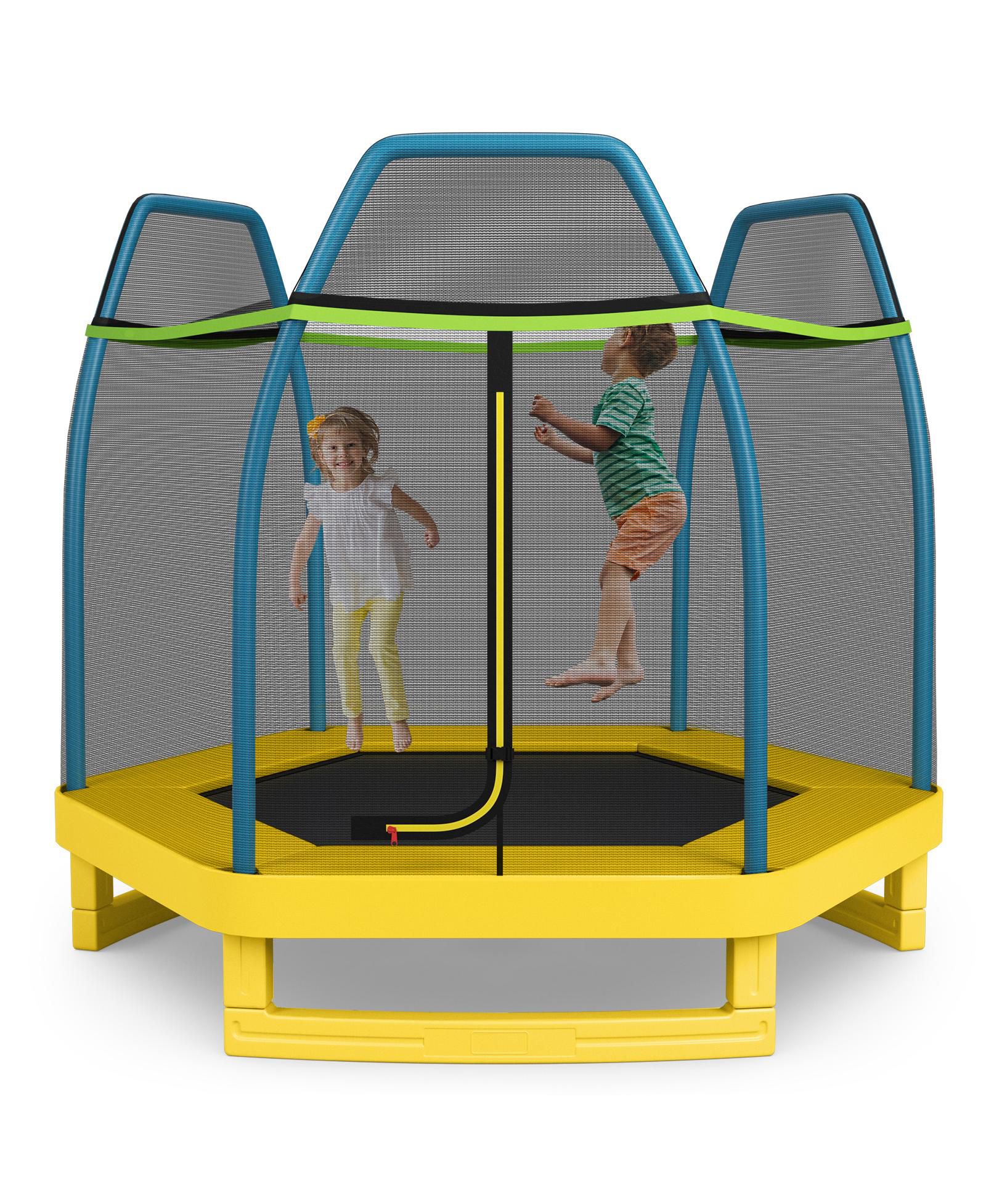 Детский батут SUGIFT 7 Feet Recreational Bounce Jumper Yellow