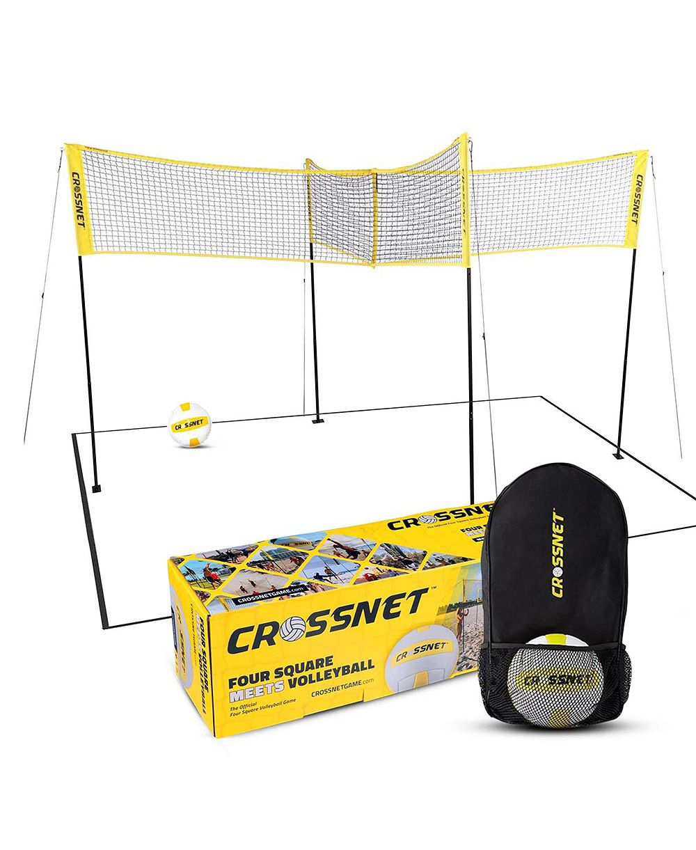 Набор для игры в волейбол CROSSNET Four Square с сеткой, рюкзаком для переноски и мячом