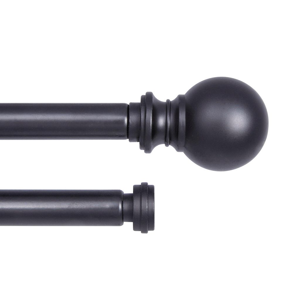 Kenney Wakefield Decorative Double Curtain Rod - 5/8 Inch Standard Size for Layered Window Treatment