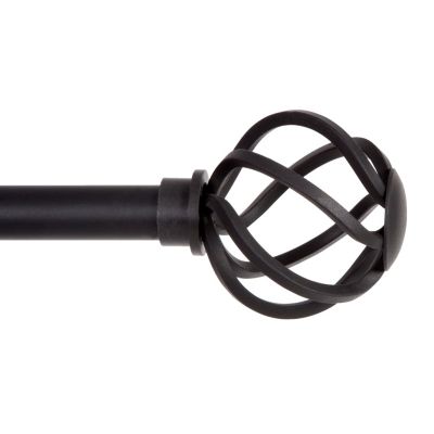 Декоративный карниз Kenney Cage 5/8-Inch, черный и pewter с финиалами