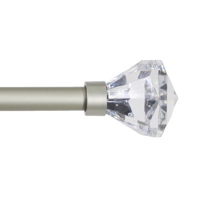 Kenney Nadia Декоративный карниз для штор с акриловыми наконечниками - 1 Inch Brushed Nickel