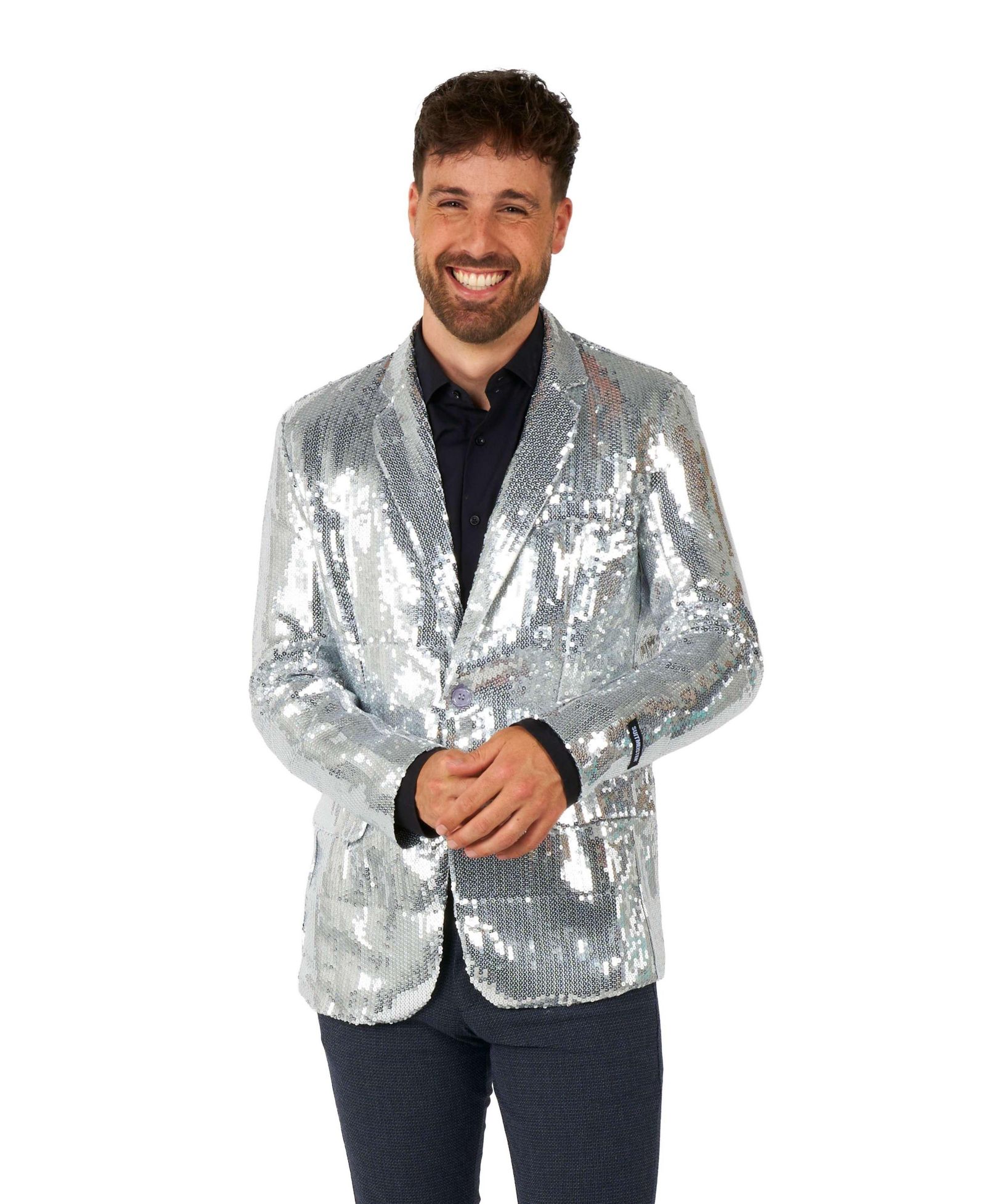 Мужской блестящий пиджак Suitmeister Shiny Party Blazer - Sequins USA