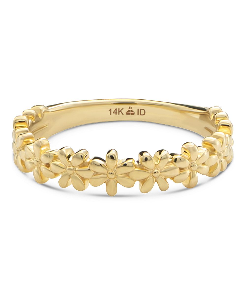 Кольцо DEVATA Daisy Flower в 14K Gold