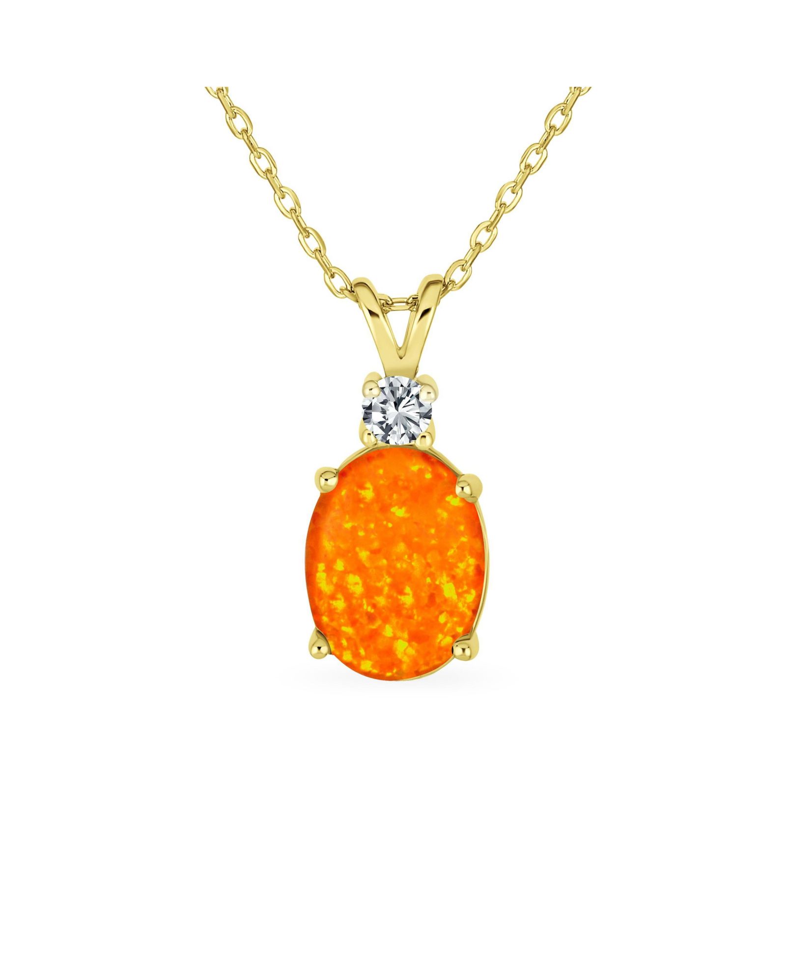 Подвеска-кулон Bling Jewelry Classic Simple CZ Accent 5CT Oval Solitaire из стерлингового серебра 16-18 Inch