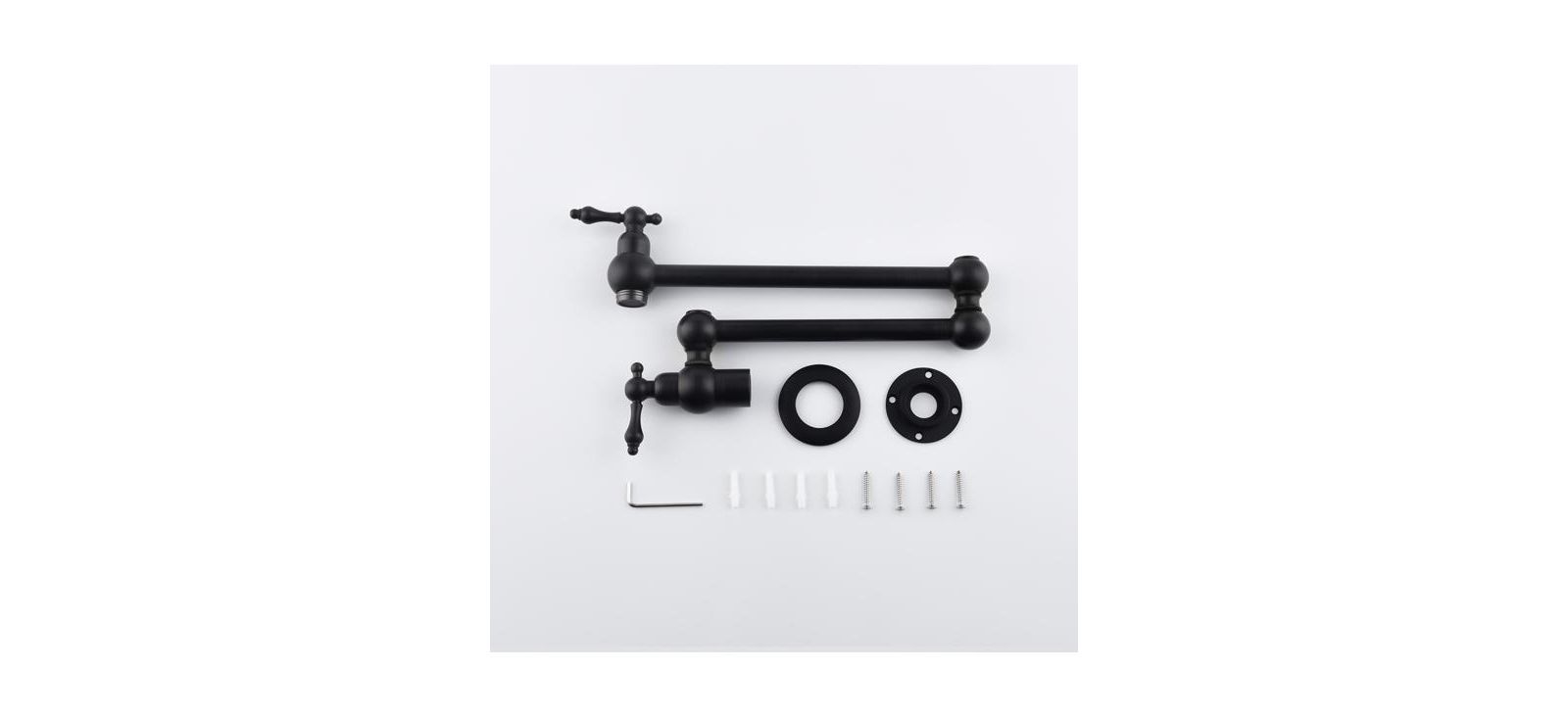 Настенный смеситель для наполнения кастрюль Slickblue Folding Pot Filler, черный