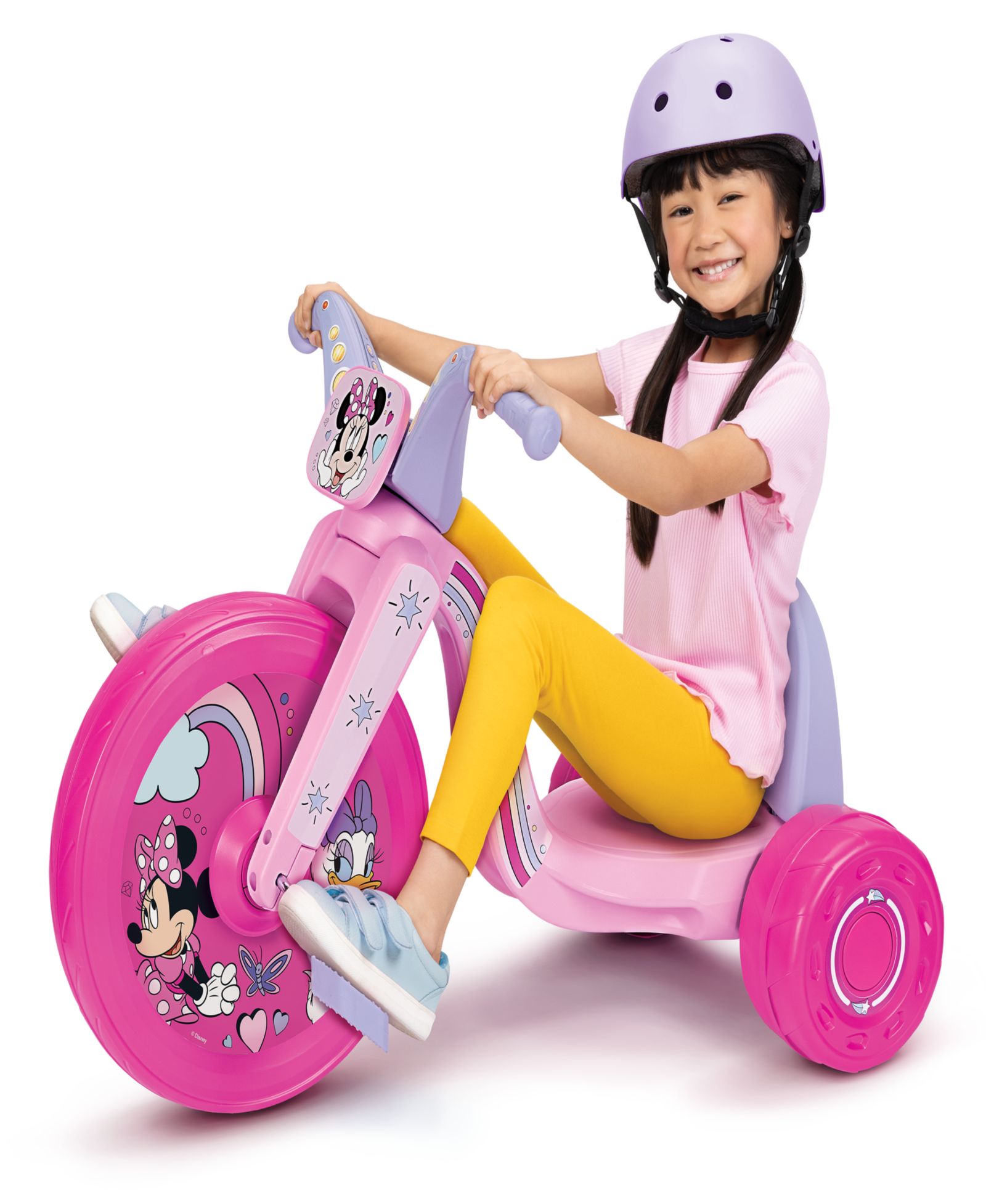 Minnie Mouse Fly Wheels 15" Cruiser with Extra-Wide Front Wheel and Adjustable Seat, Ages 3+