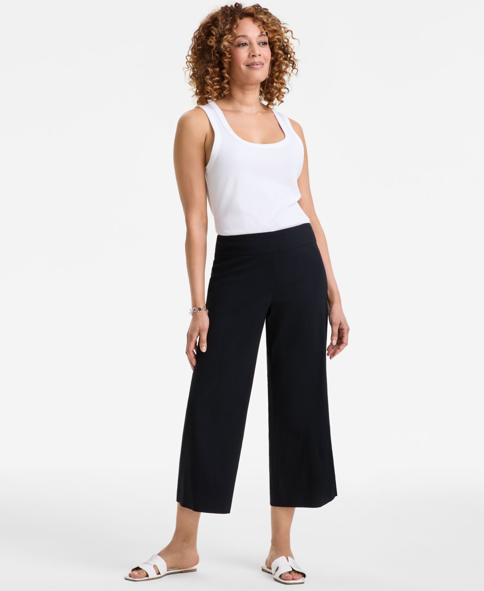 Женские брюки JM Collection Pull-On Cropped Wide-Leg