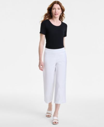 Женские брюки JM Collection Pull-On Cropped Wide-Leg