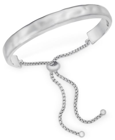 Браслет Style & Co Silver-Tone Hammered Slider