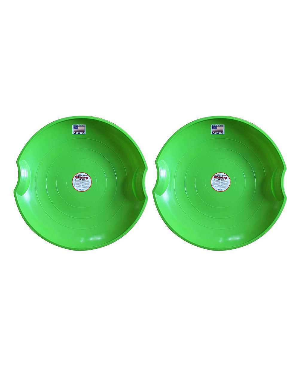 Paricon 626-G Flexible Flyer Flying Saucer Sled, 26 In Diameter, Green (2 Pack