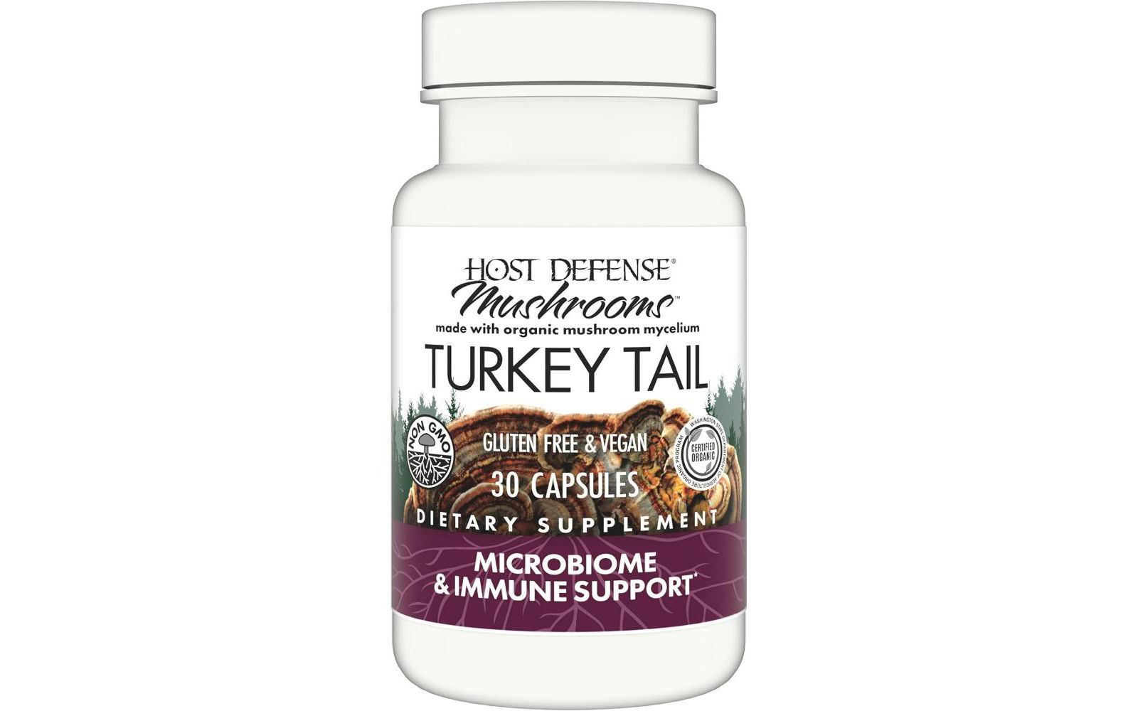 Капсулы Host Defense Turkey Tail Immune Response Support