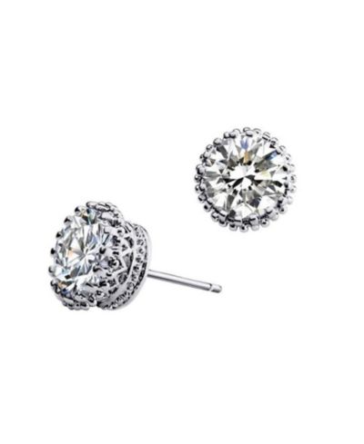Hollywood Sensation Flower Cubic Zirconia Stud Earrings