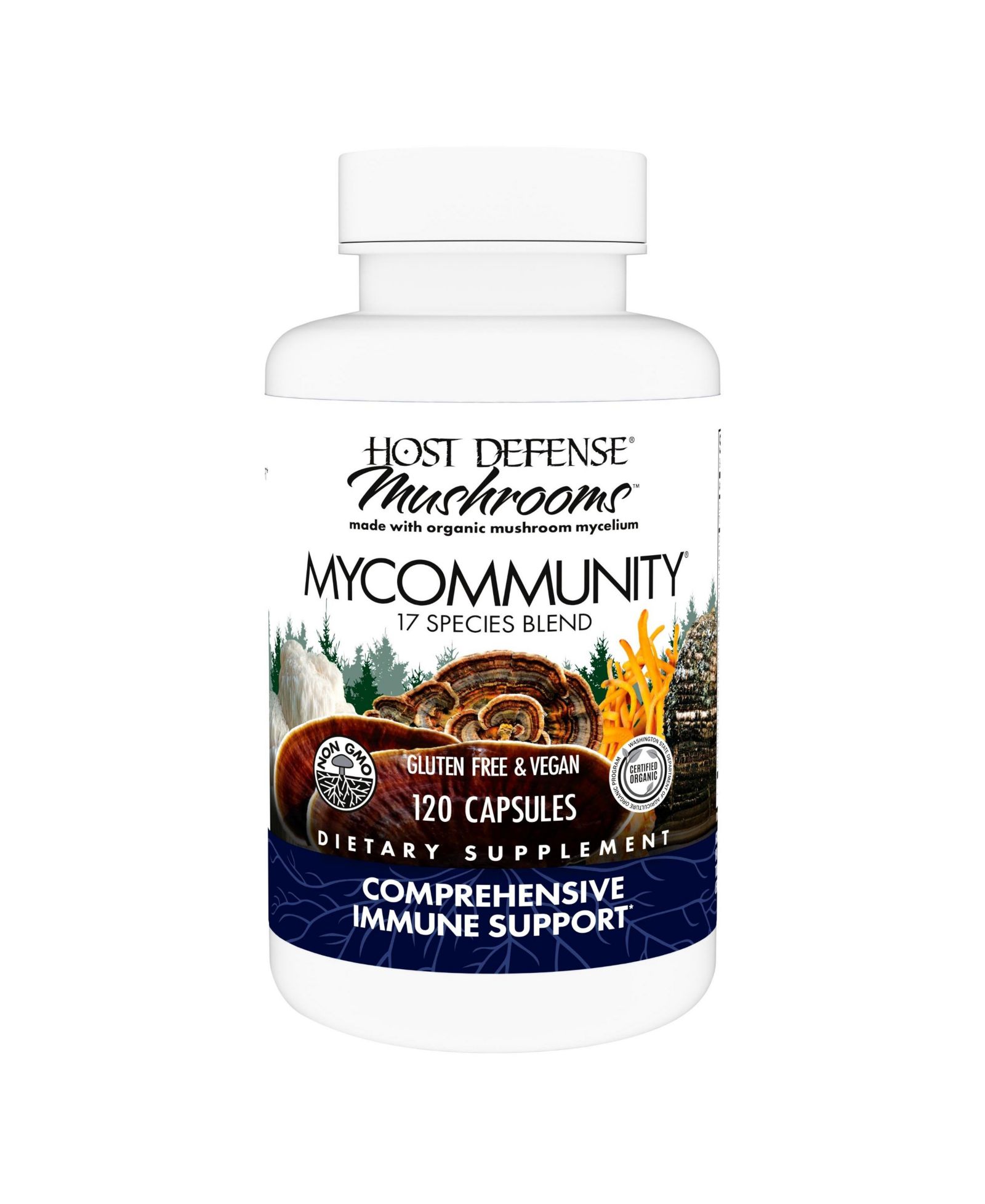 Капсулы Host Defense MyCommunity – 17-Species Mushroom Blend