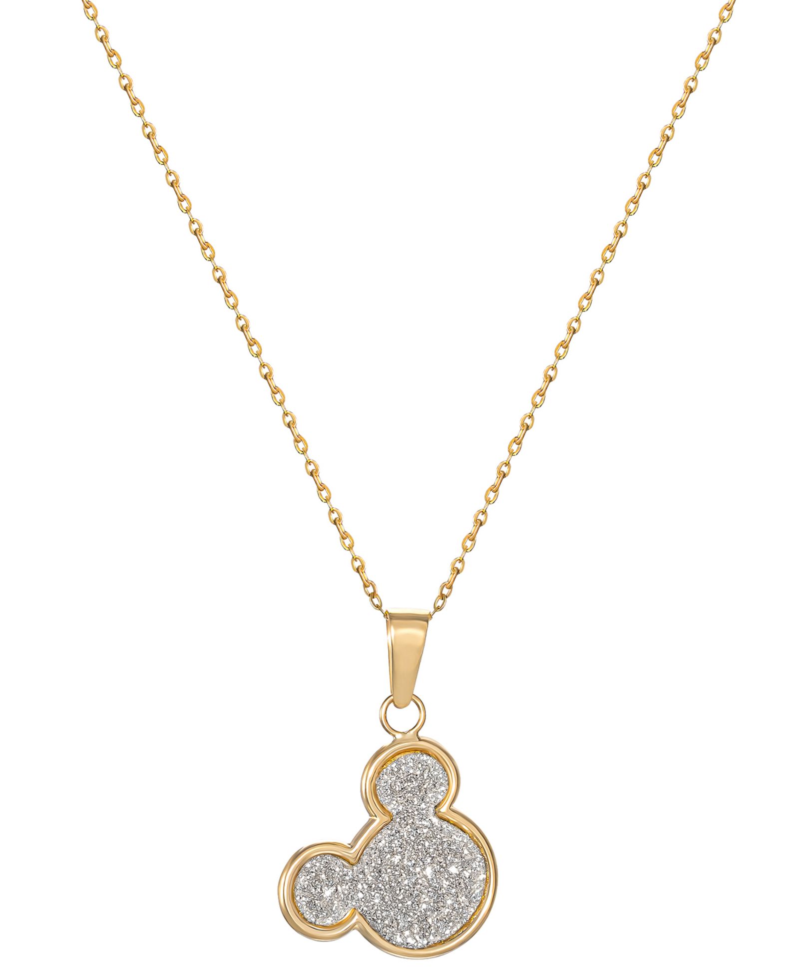 Подвеска Disney Mickey Mouse Glitter 15" в 10k Yellow Gold