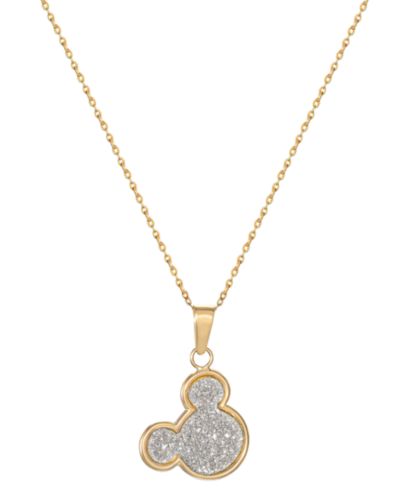 Подвеска Disney Mickey Mouse Glitter 15" в 10k Yellow Gold