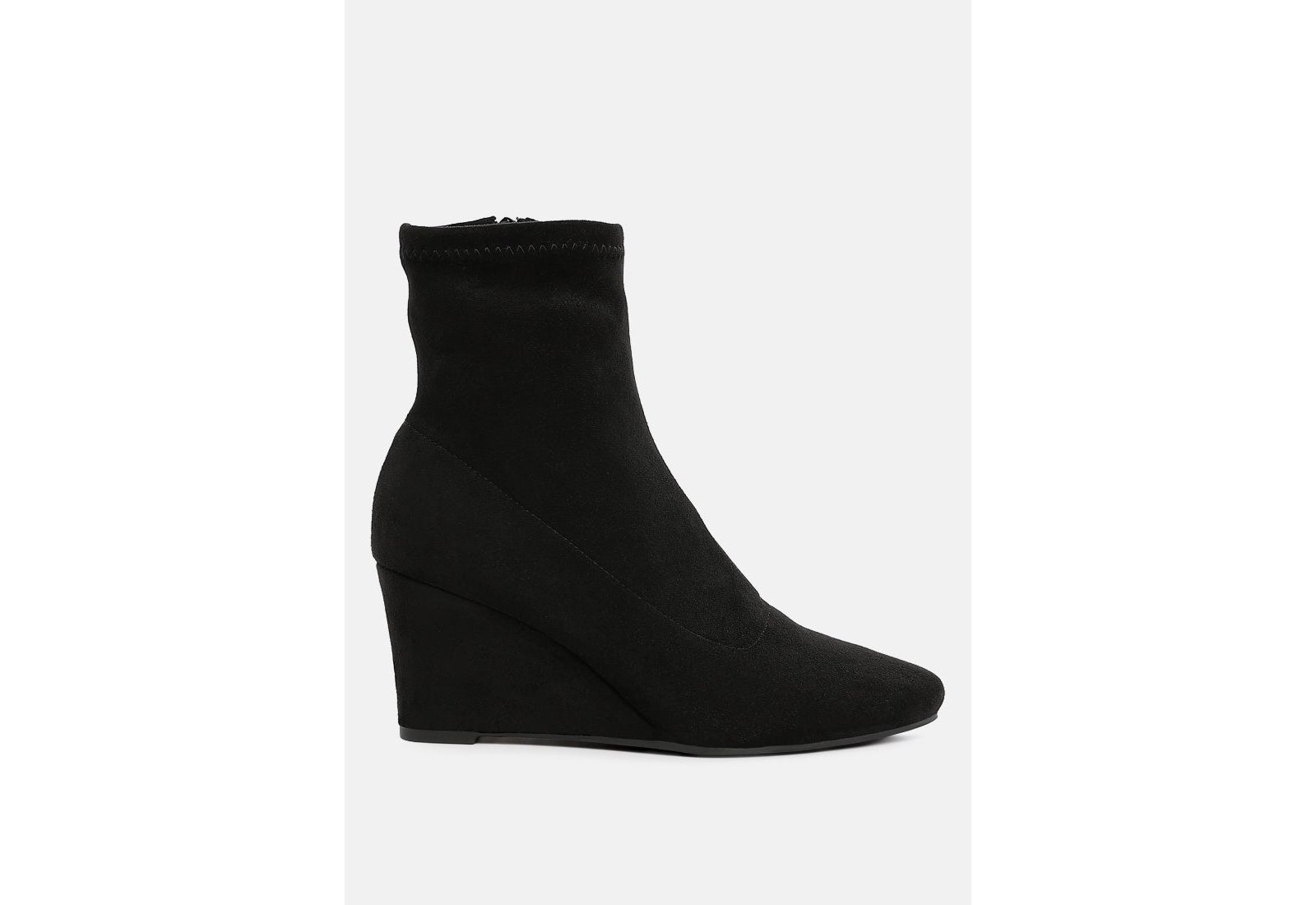 London Rag Women's Yara Microfiber Wedge Sock Boots