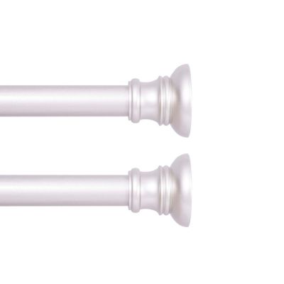 Kenney Easy Install Nicholas Adjustable Tension Rod - No Tools Required, 28-48 Inches, Brushed Nickel Finish