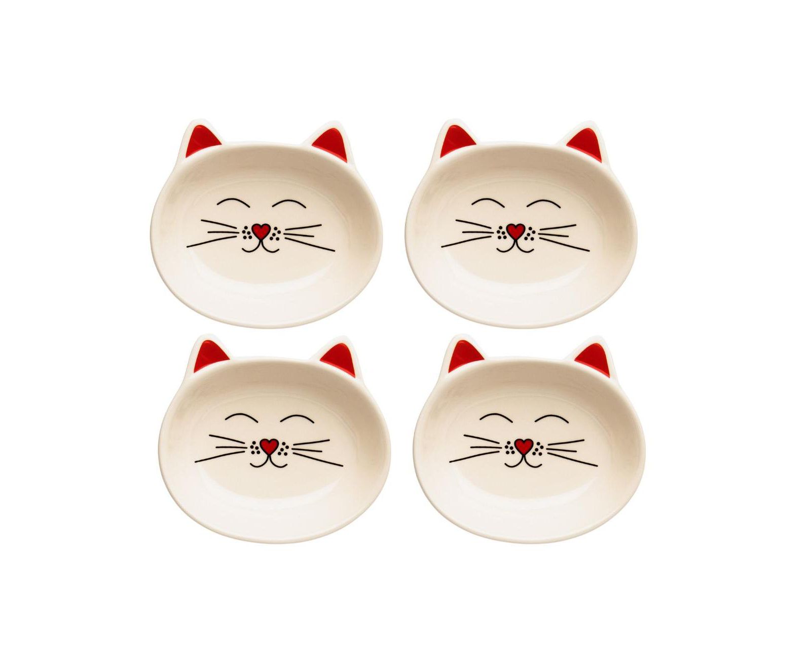 Park Life Designs Set of four Oscar Collection Cat Dining Dishes