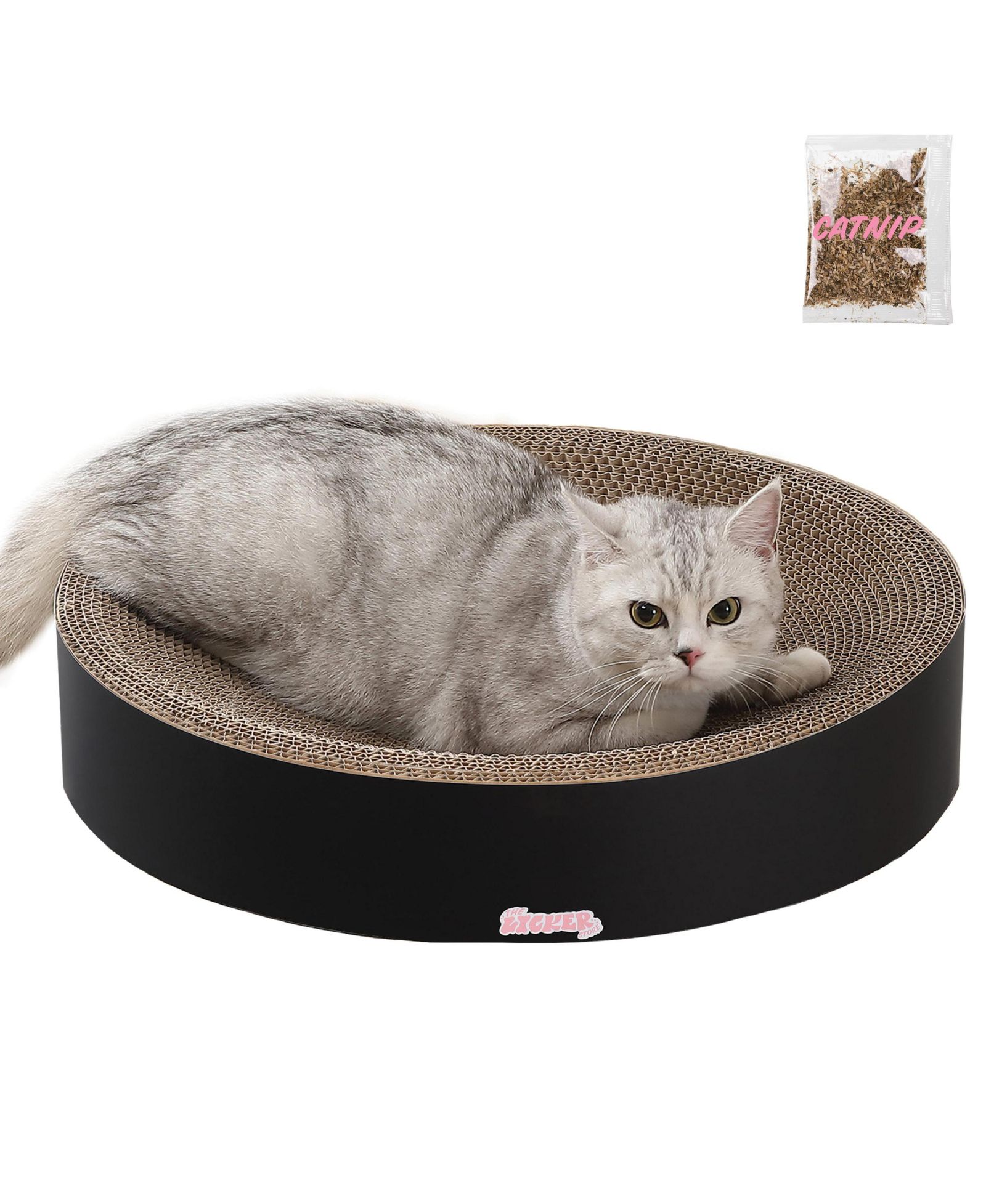 Nelson когтеточка для кошек с кошачьей мятой 20.13" Modern Cardboard Round Bowl