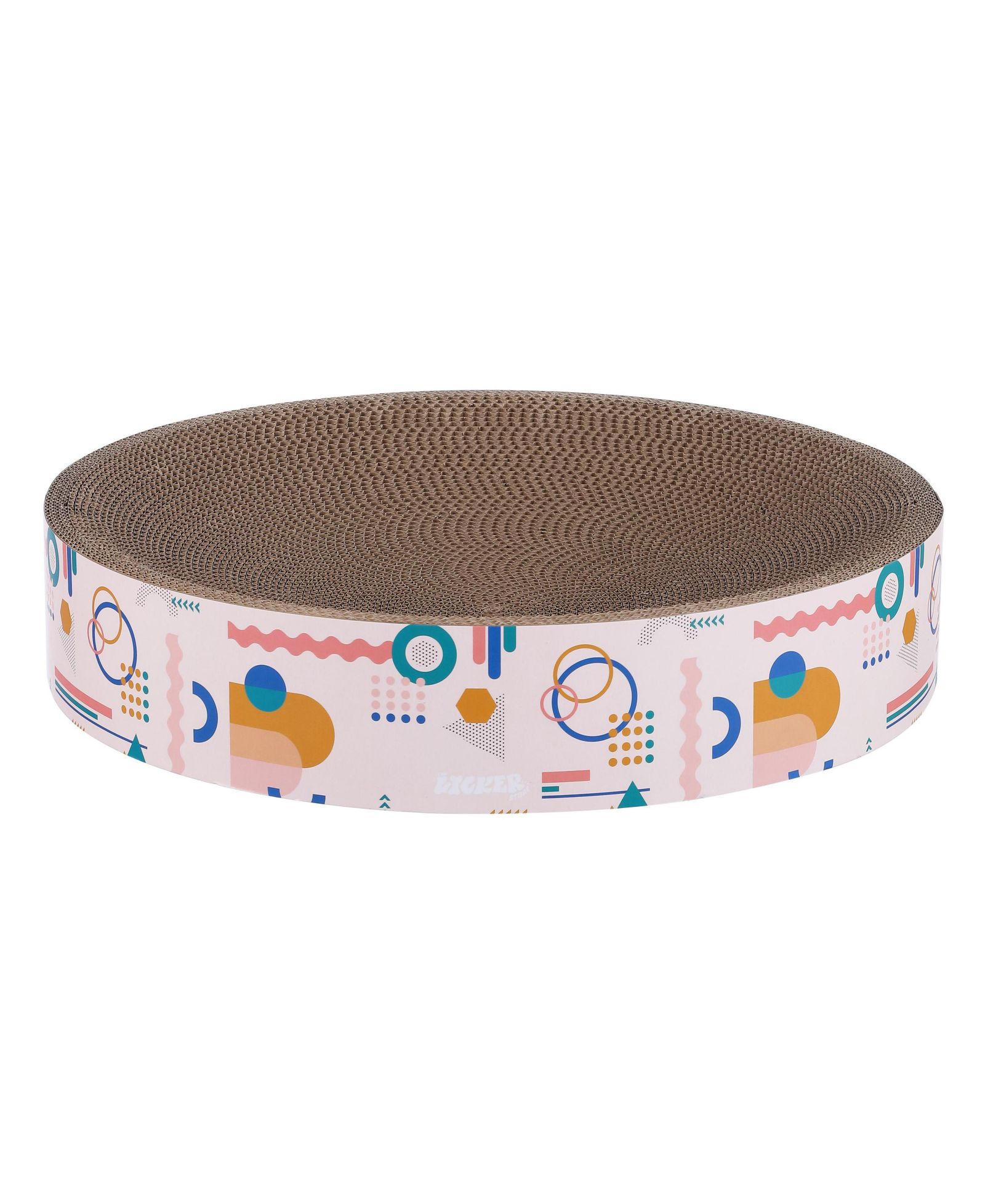 Nelson 20.13" Modern Cardboard Round Bowl Cat Scratcher with Catnip