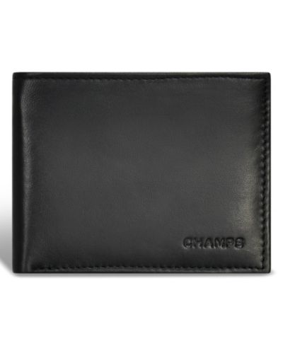 Мужской кожаный кошелек CHAMPS Classic Collection Top-Wing