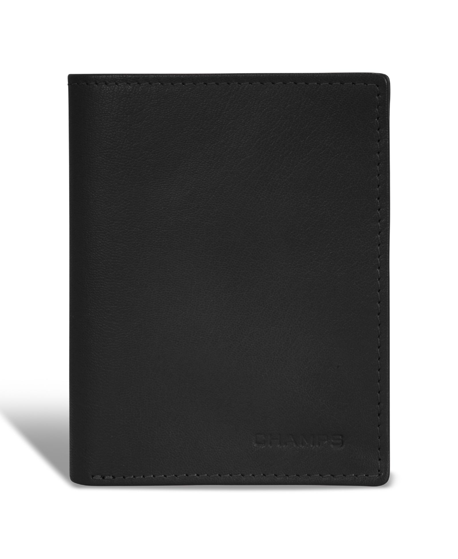 CHAMPS Men's Onyx Collection Leather Vertical Wallet