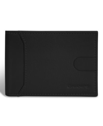 Кожаный кошелек CHAMPS Men's Onyx Collection Bi-Fold Clip