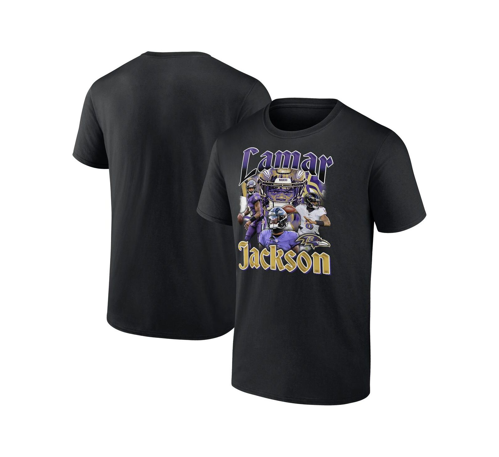 Мужская футболка Fanatics Lamar Jackson Black Baltimore Ravens Graphic T-Shirt