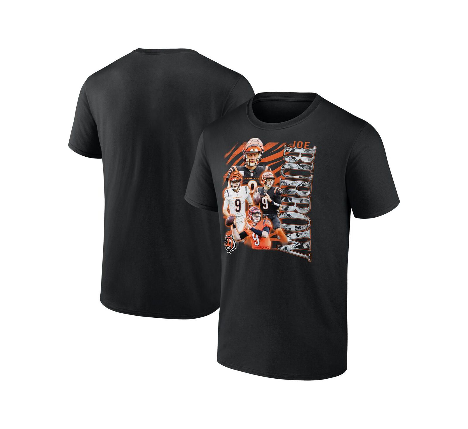 Fanatics Мужская футболка с принтом Joe Burrow Cincinnati Bengals, черная