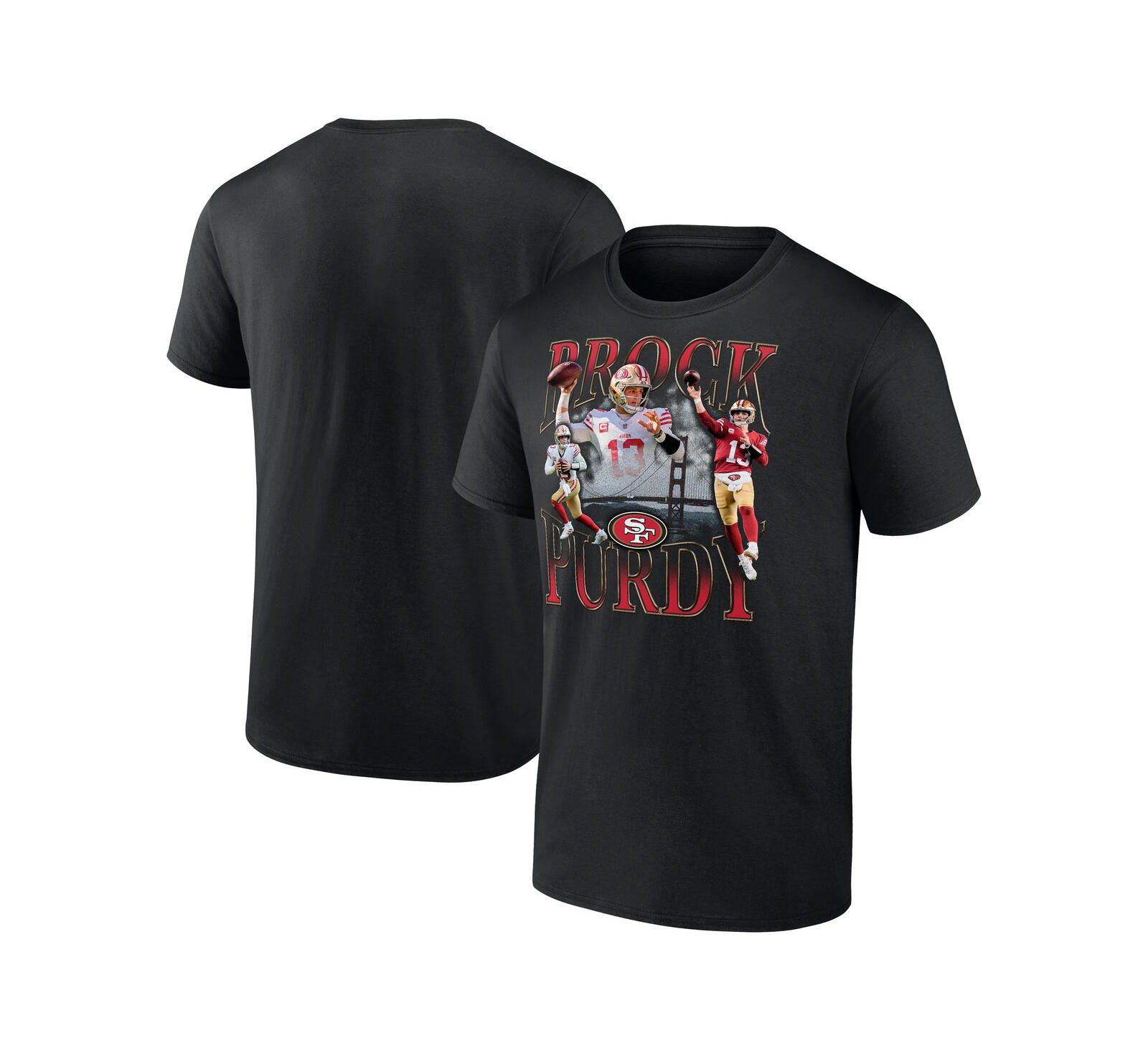 Fanatics Men's Brock Purdy Black San Francisco 49ers Notorious Player Graphic T-Shirt