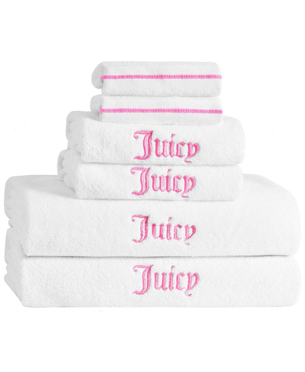 Juicy Couture Neon Border Cotton 6-Piece Bath Towel Set