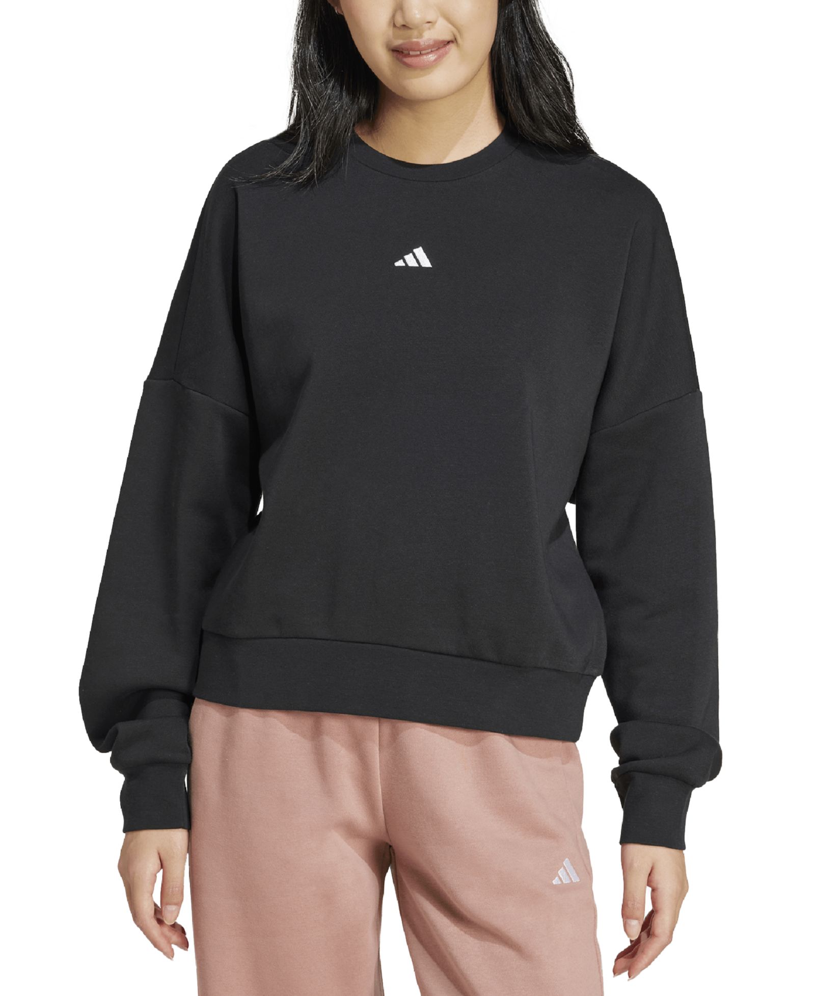 adidas Женский свитшот Essentials Crewneck с маленьким логотипом
