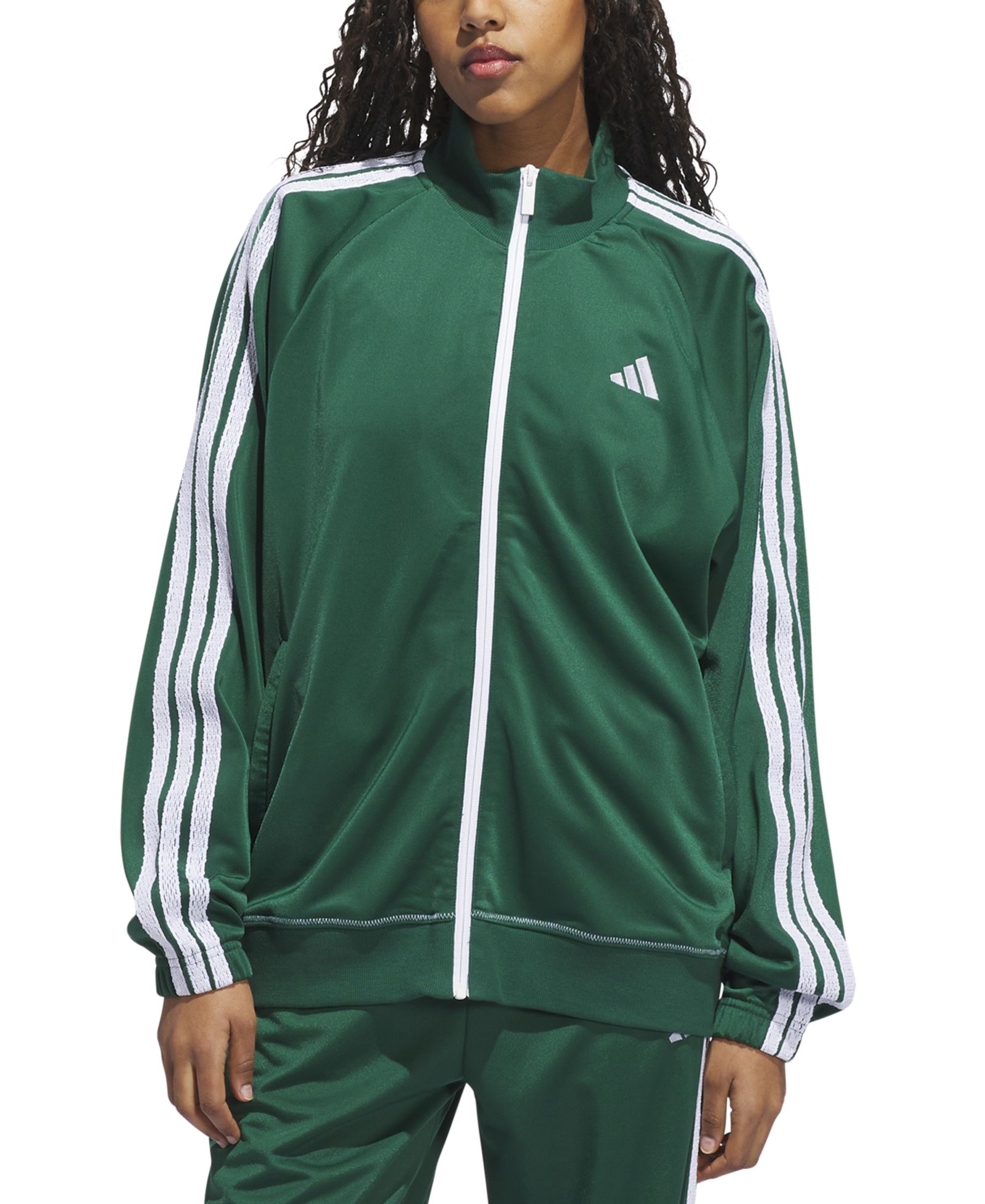 adidas Women's Zip-Front Long-Sleeve Logo Track Jacket