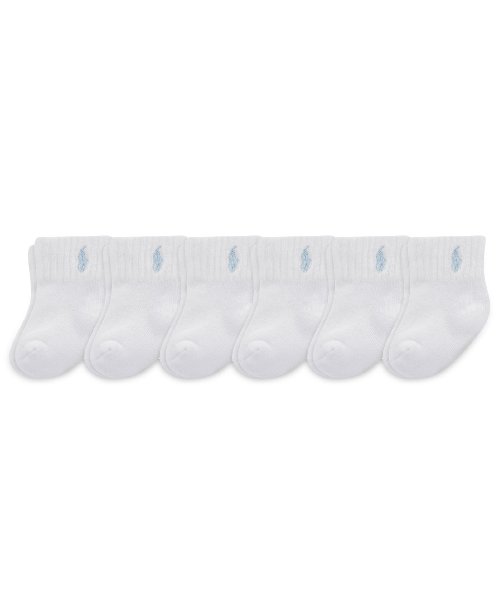 Polo Ralph Lauren Baby Boys Polo Baby Sport Quarter Socks, 6 Pack