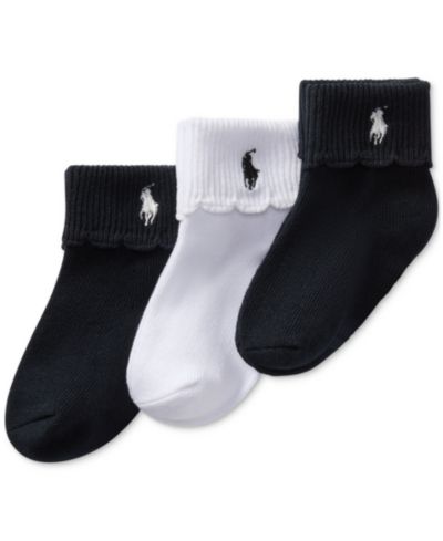 Детские носки Polo Ralph Lauren Baby Scallop Turn-Cuff, 3 шт.