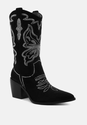 Женские ковбойские сапоги Rag and Co Womens Latafa с отделкой стразами