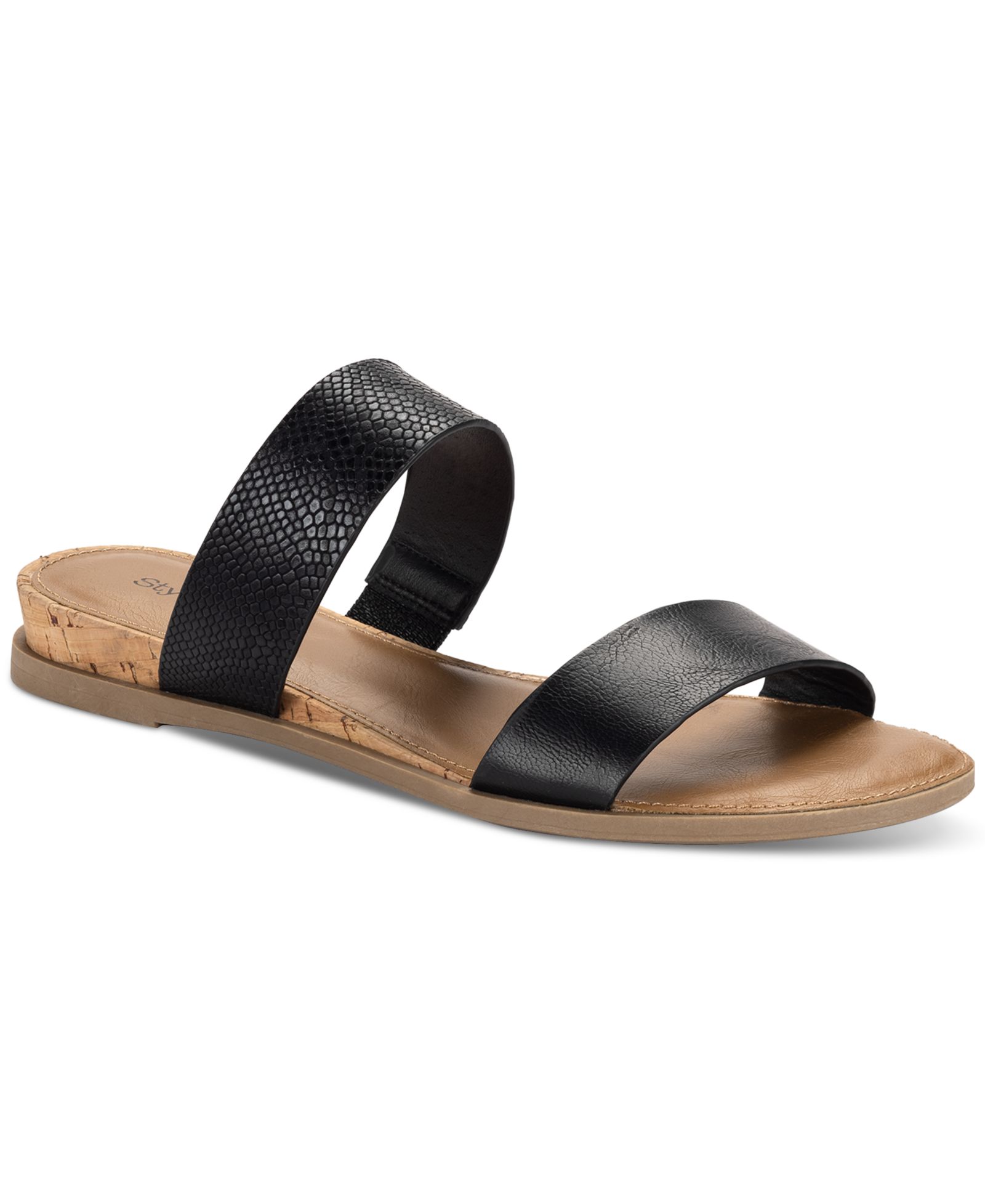 Style & Co Women's Elliee Flat Cushioned Sandals, Exclusively at Macy's