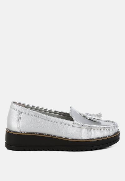 Лоферы London Rag Womens Larana Metallic Tassel Detail