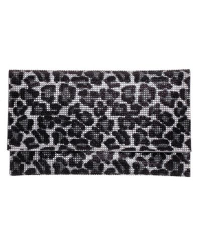 Клатч Nina Leopard Print All Over Crystal Envelope