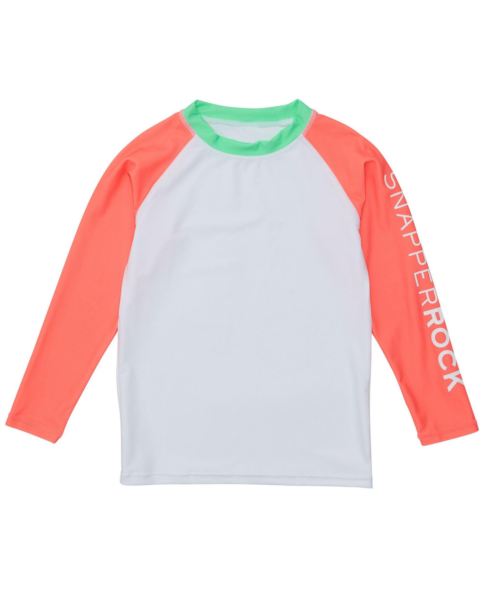 Детская рашгард Snapper Rock Big Boys White Coral Sleeve Sustainable