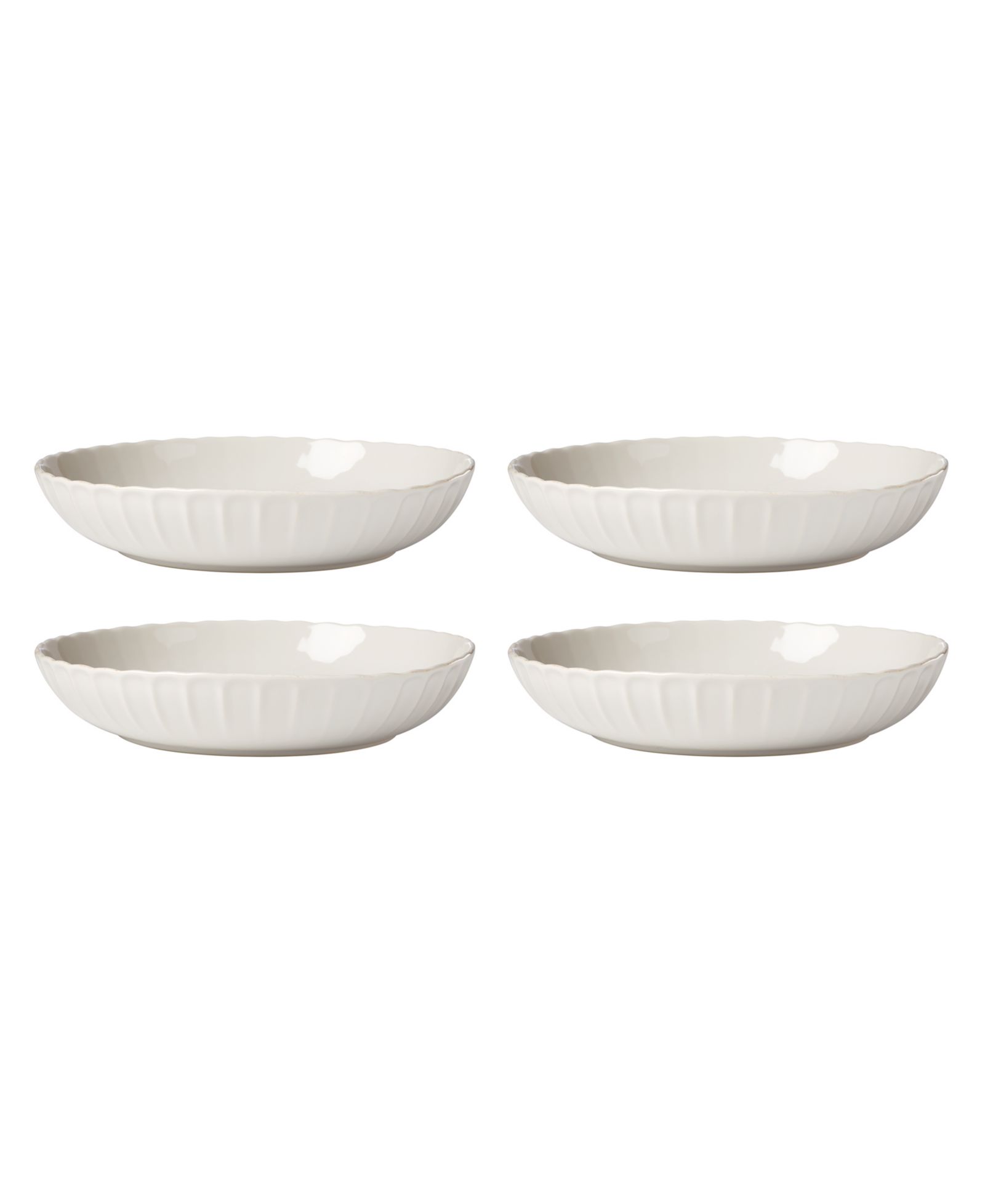 Lenox French Perle Scallop Dinner Bowls, Set of 4