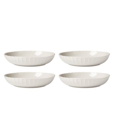 Lenox French Perle Scallop Dinner Bowls, Set of 4