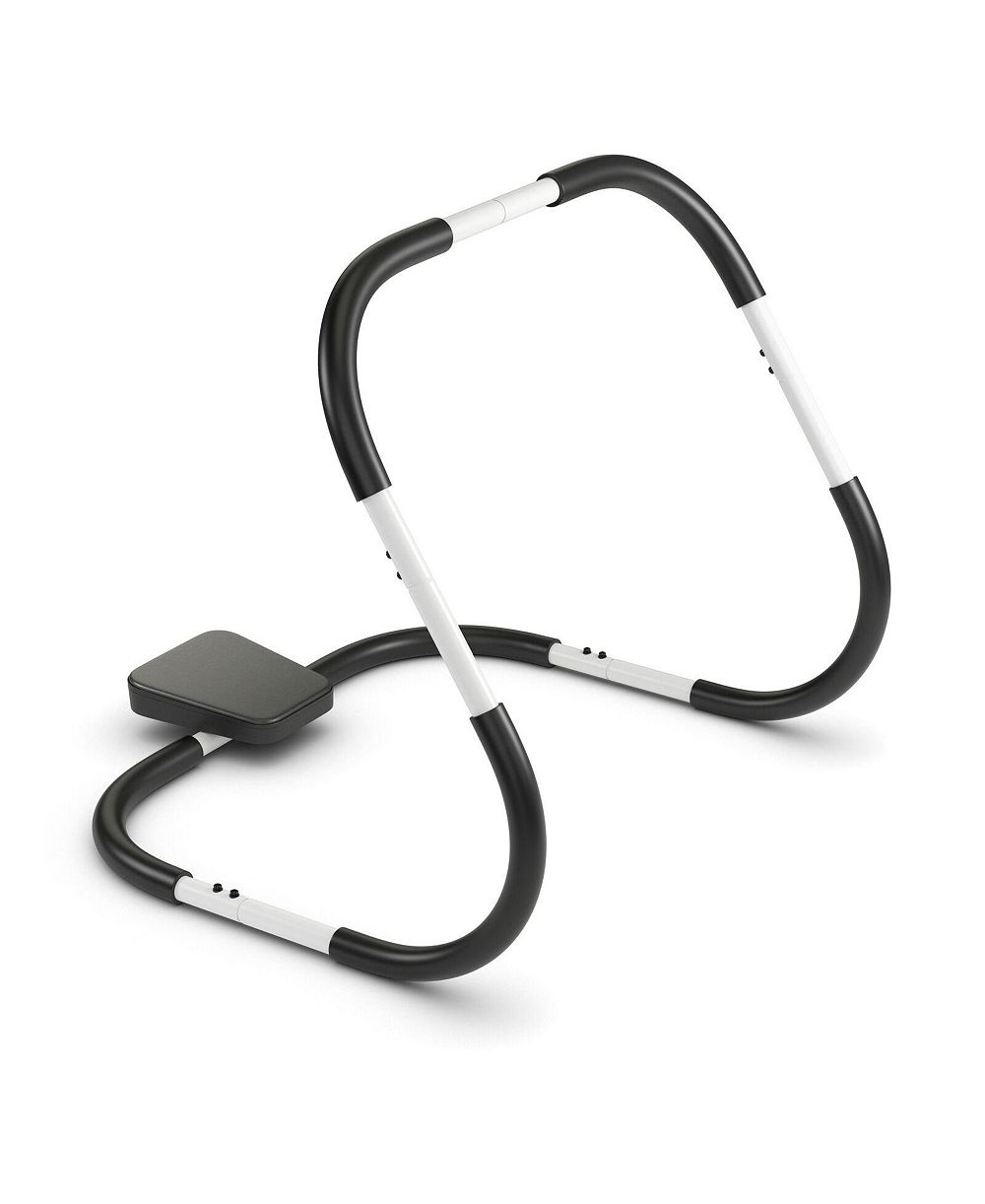 HONGGE Portable AB Trainer with Headrest and Foam Handle for Office Home Gym-White