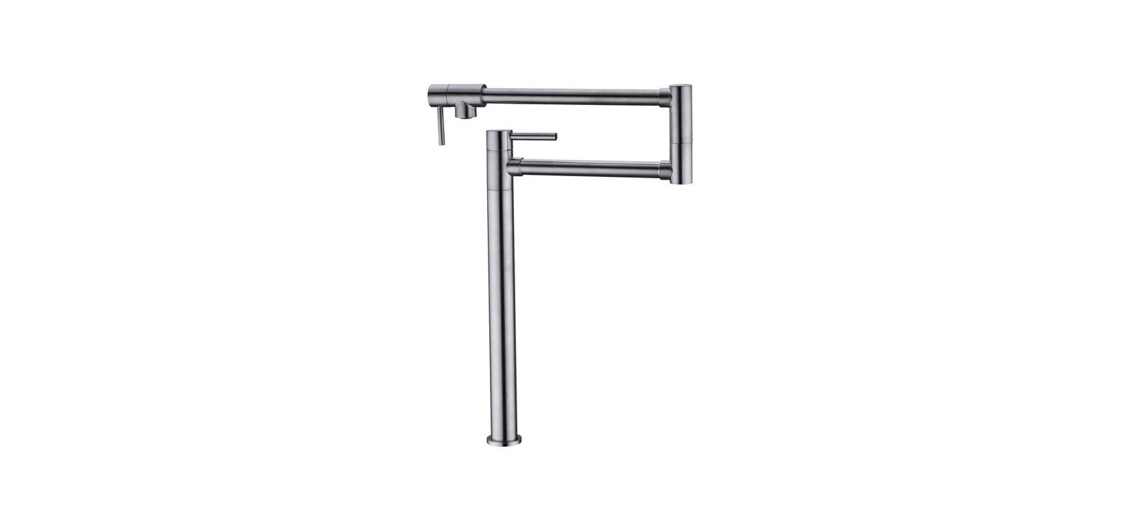 Pot Filler Faucet in Brushed Nickel Finish with Extension Shank for Kitchen Convenience