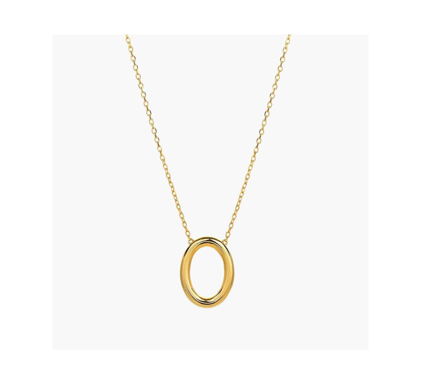 Изящное ожерелье Brynn Circle из стерлингового серебра с напылением 18k Gold